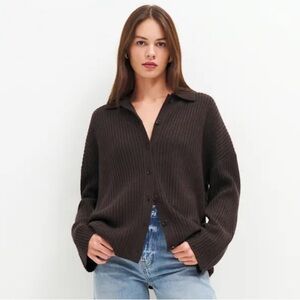 Reformation fantino cashmere collared cardigan